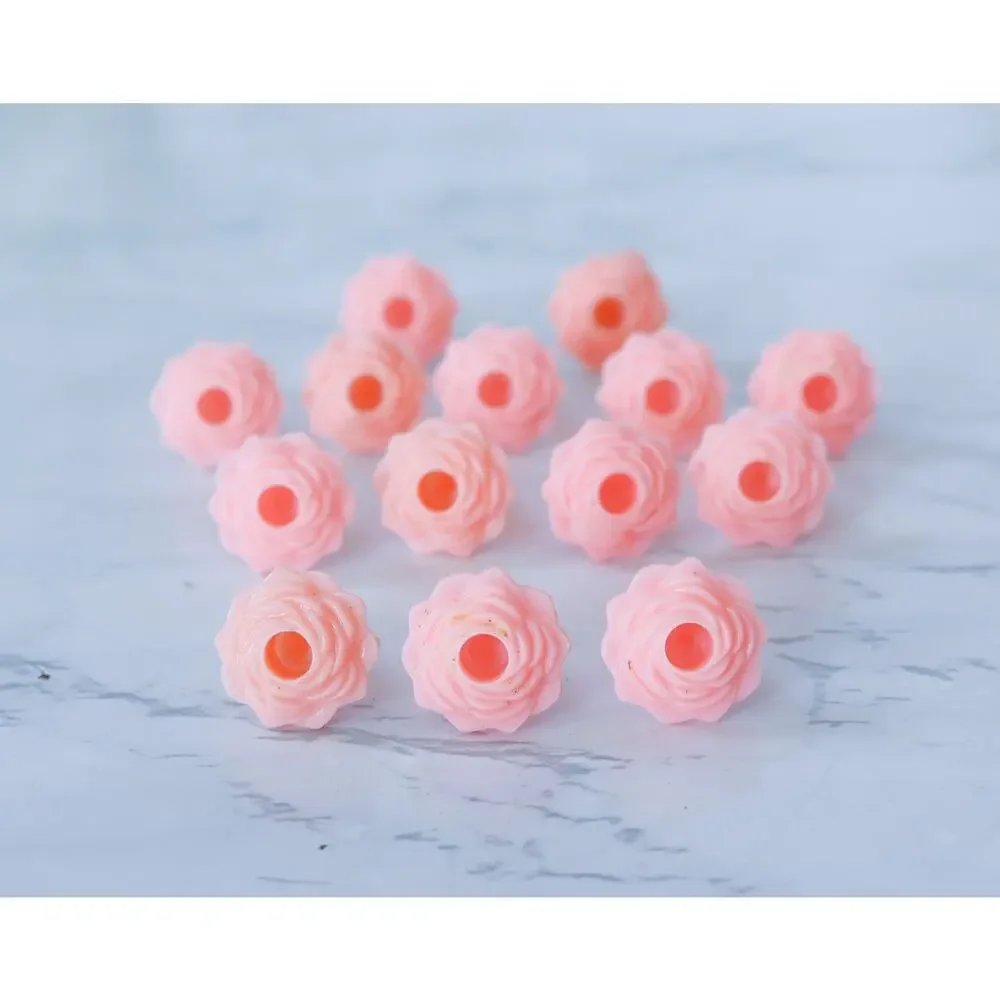VTG Set of 14 Floral Rose Cake Toppers Candle Holders Retro MCM Birthday Decor